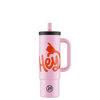 24Bottles Termokop Straw Cup Pink mønstret 1