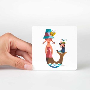 Antoni Legacy Drikkebrik Den lille Havfruen Hvid/Navy