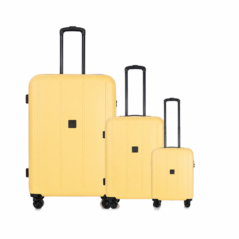 Aries Travel Kuffertsæt Palermo Lysegul 75 Cm 1