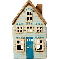 Ib Laursen Ljusstake Hus Visby Ljusblå/brun 1