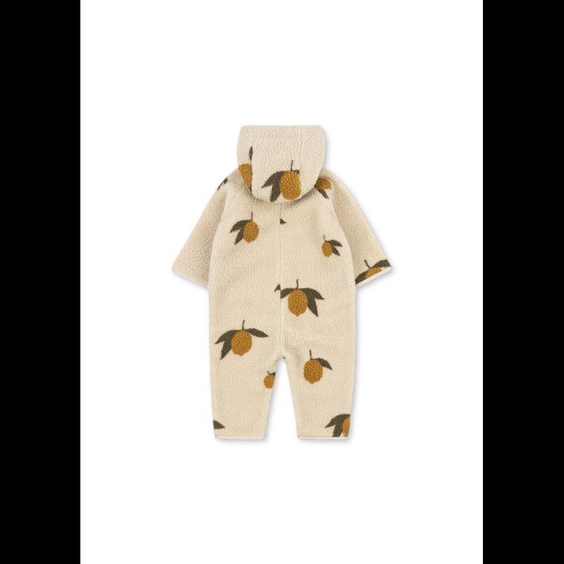 Konges Sløjd Heldräkt Jody Teddy Citron Beige/grön 12 mdr. 2