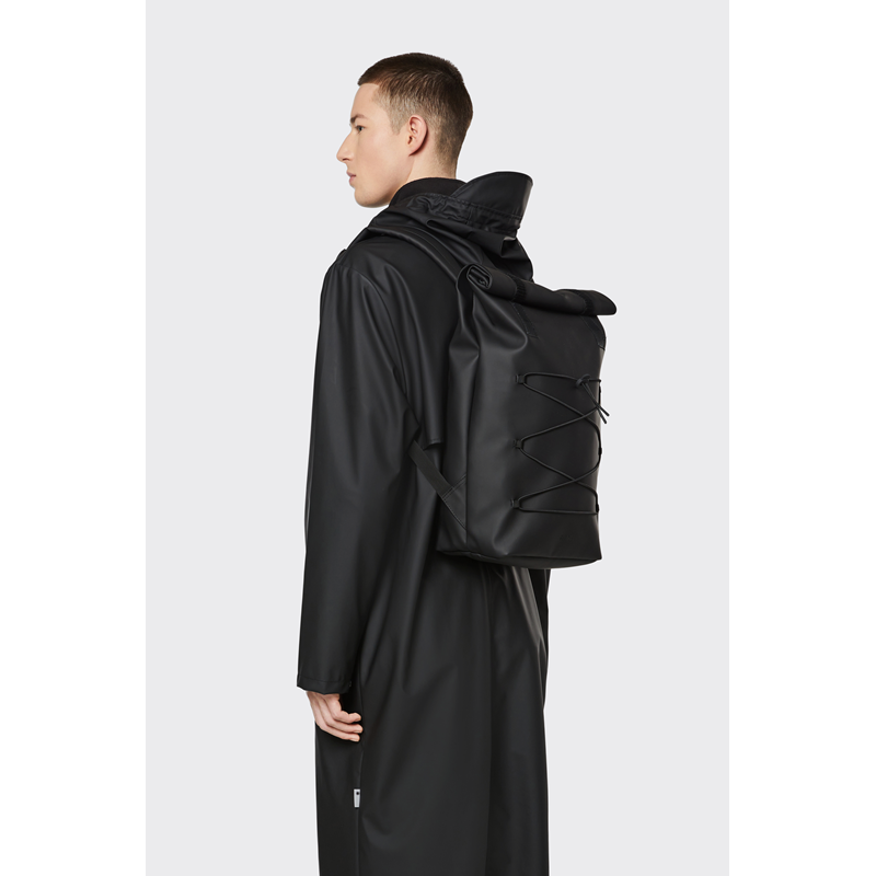 RAINS Rygsæk Velcro Rolltop Backpack Sort 15" 2
