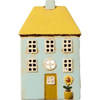 Ib Laursen Ljusstake Hus Nyhavn Blå med gul 1