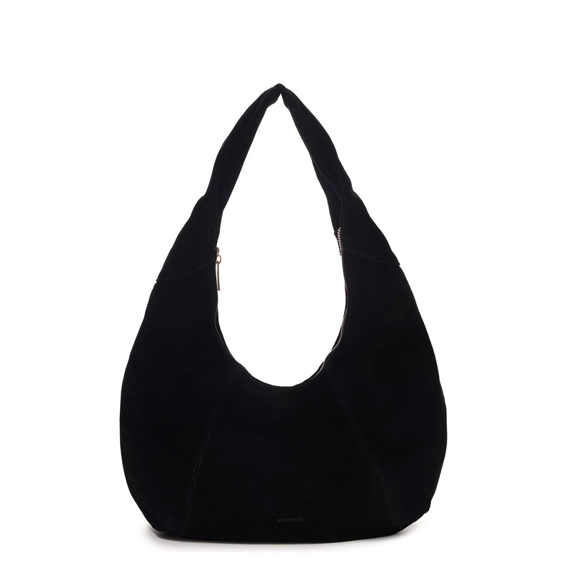 Núnoo Skuldertaske Gabi Suede Sort 1