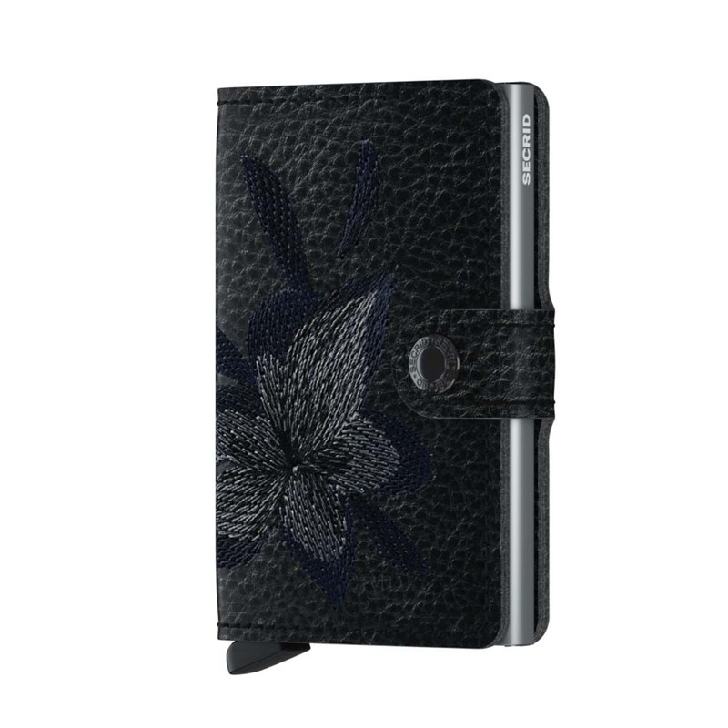 Secrid Kortholder Mini wallet Sort/med blomster 1