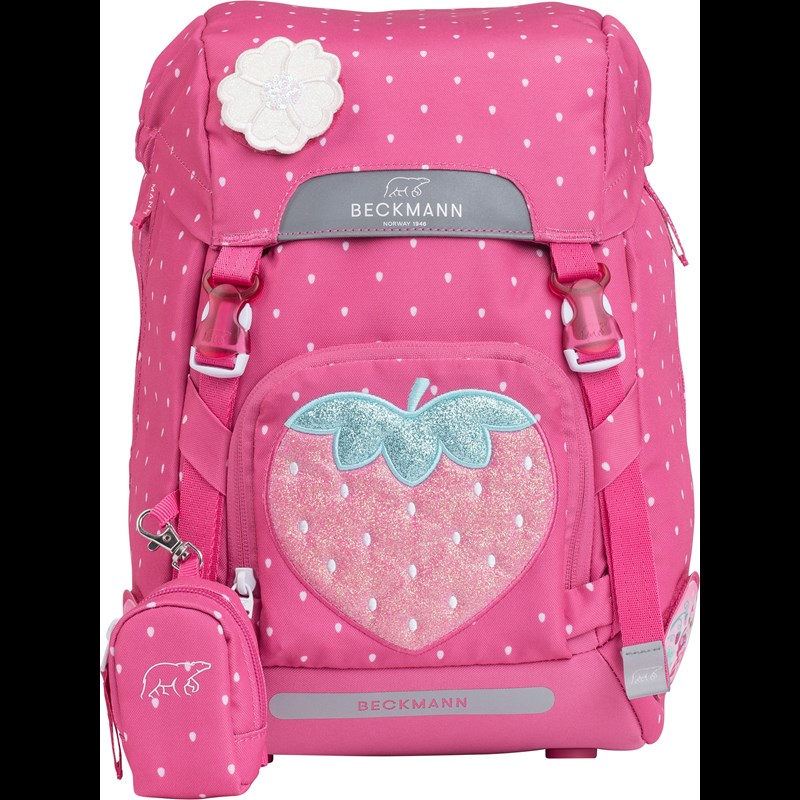 Beckmann Skolväskeset Classic Strawberr Rosa mönster 3