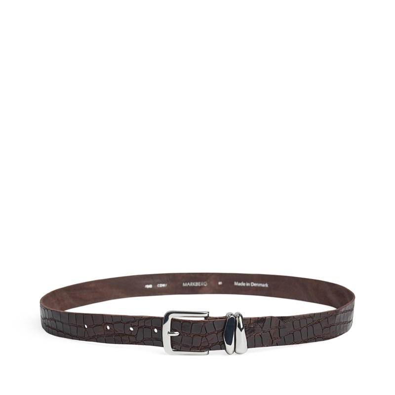 MARKBERG Dambälte AdleyMBG Croco Brun krokodil 85 Cm 3