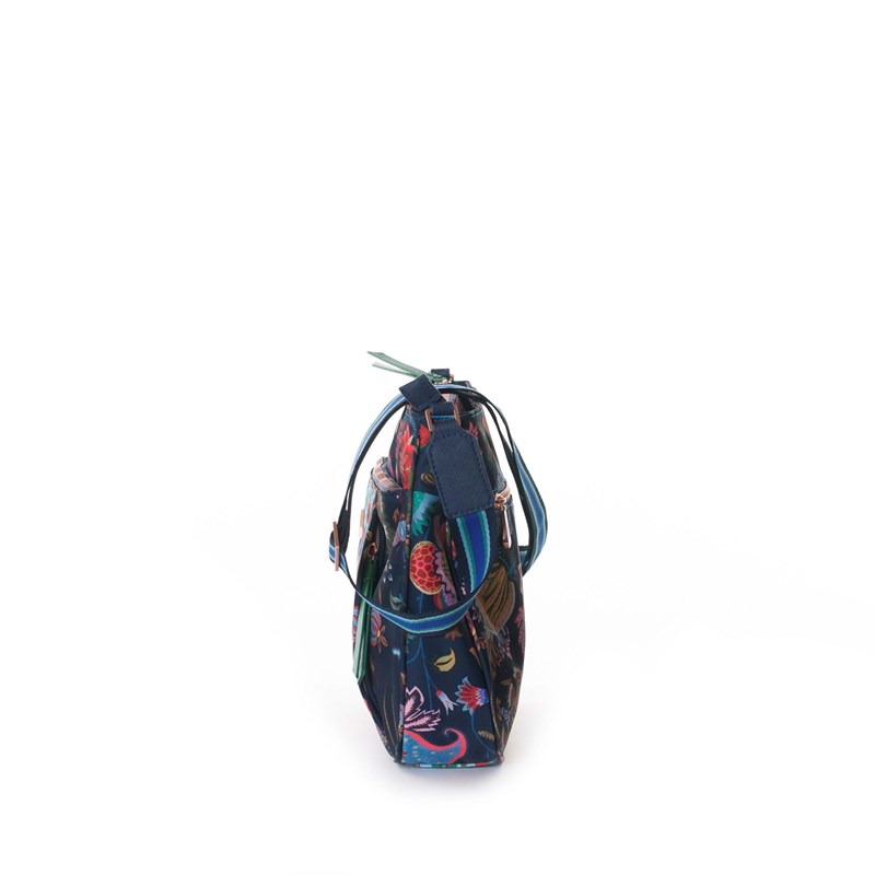 Oilily Skuldertaske M    Blå Blomst 3