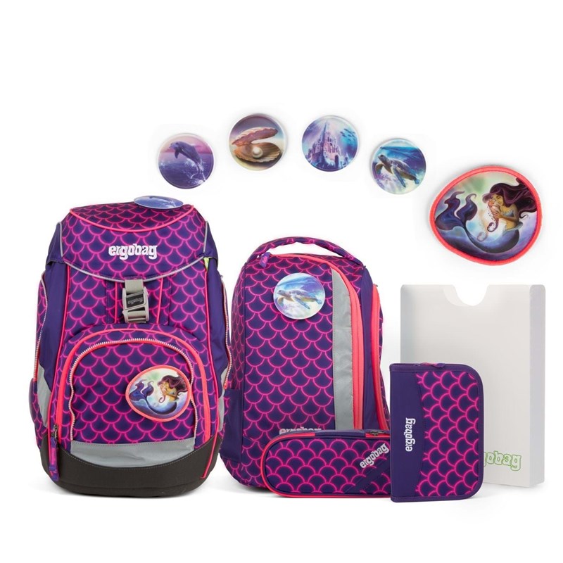 Ergobag Skoletaskesæt Pack Pearl DiveB Pink/Grøn