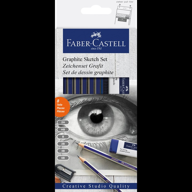 Faber-Castell Blyertspennset Graphite Sketch Grå 1