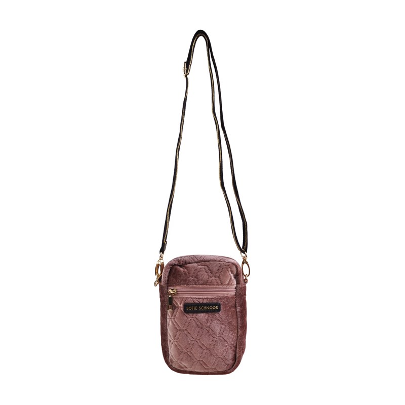 Sofie Schnoor Young Cross Body Velour Mørk Rosa 2