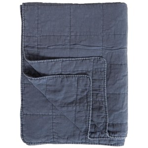 Ib Laursen Filt Klassisk quilt M. blå