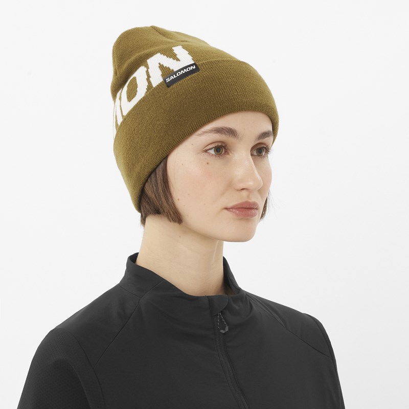 Salomon Hue Hermitage Beanie Oliven 3