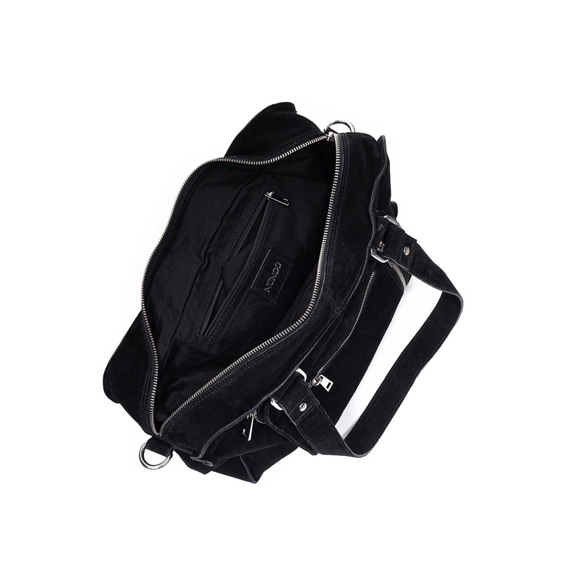 Núnoo Skuldertaske Mille new suede Sort 3