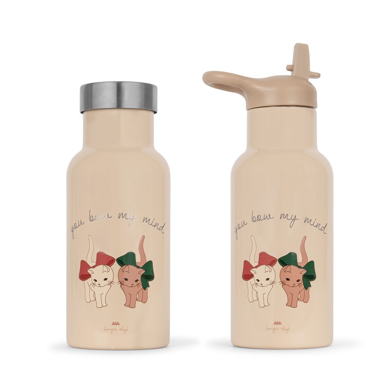 Konges Sløjd Termoflaske Bow Kitty Sand/brun 3
