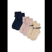 Konges Sløjd Strømper 3-pak med flæse Multi Str. 17-18 1