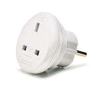 Go Travel Adapter UK-EU Vit 1