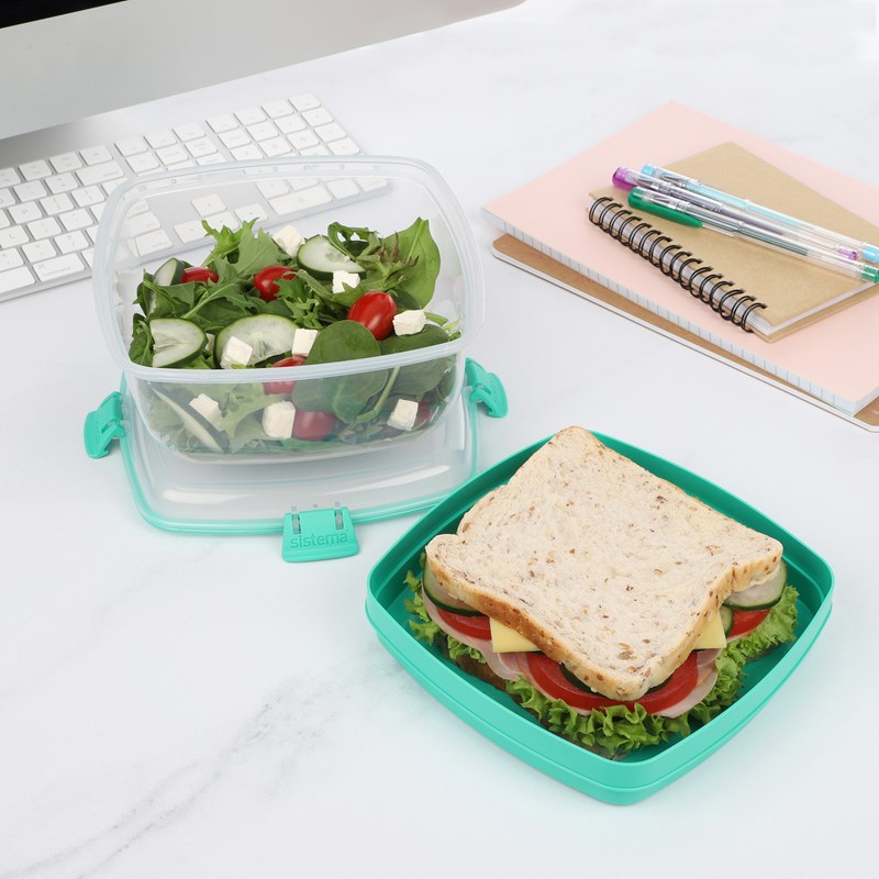 Sistema Madkasse Salat & Sandwich Boks Grøn 6