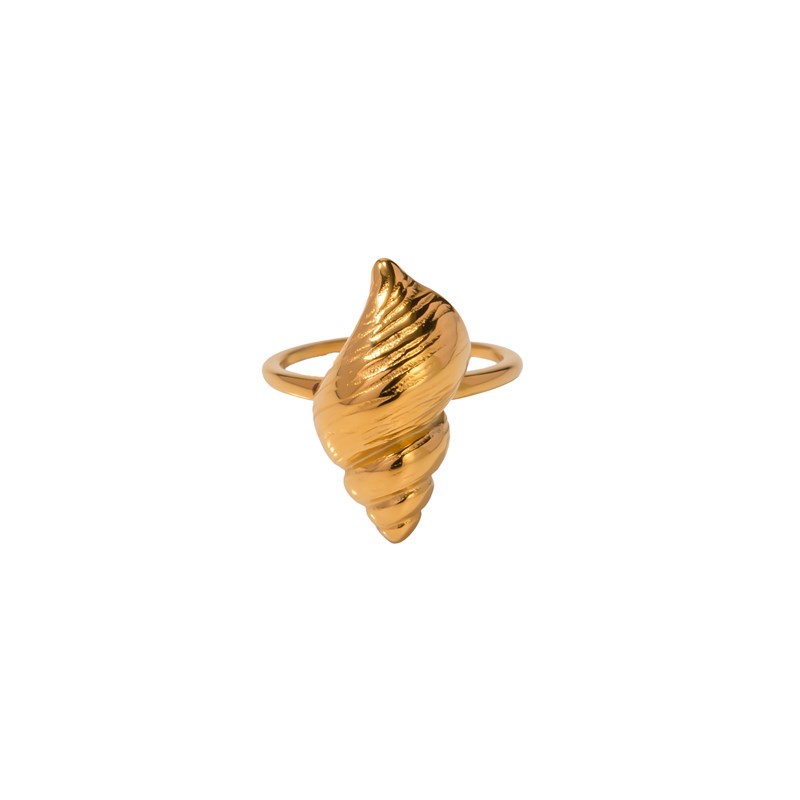 By Stær Ring Conch  Guld