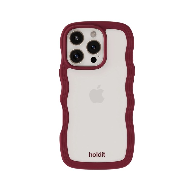 Holdit Mobilcover Wavy Bordeaux Iphone 16 Pro Max 1
