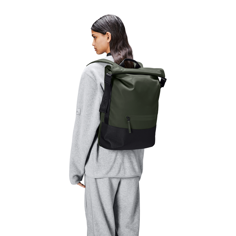 RAINS Rygsæk Trail Rolltop Backpack  Grøn 4