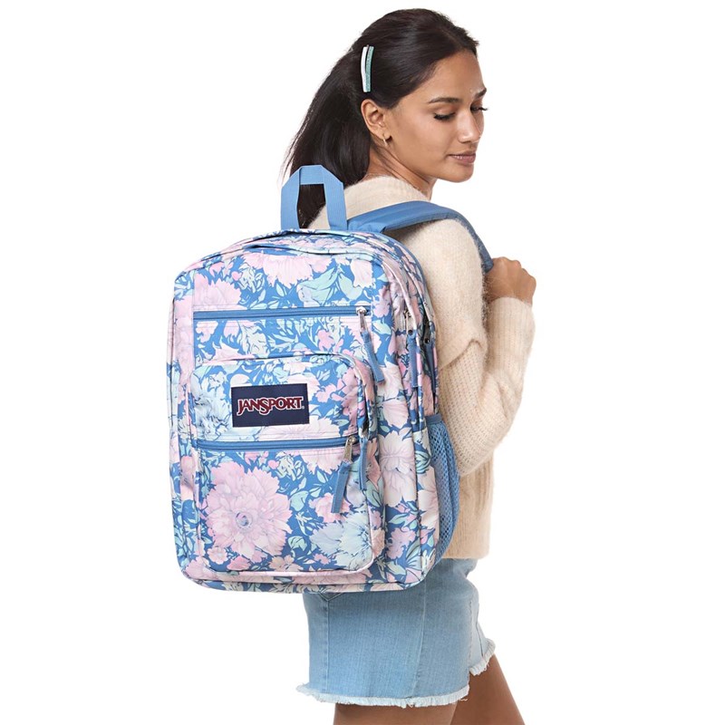 JanSport Ryggsäck Big Student Blå blomma 15" 2