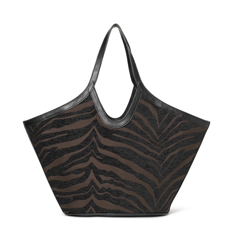DAY ET Shopper Tote Day Zebra Work Brun 13" 1