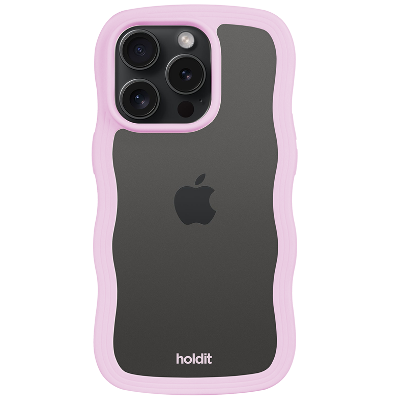 Holdit Mobilcover Wavy Transparent Lilla Iphone 15 Pro 2