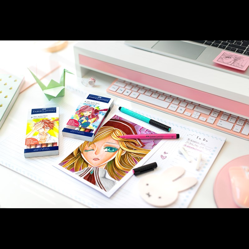 Faber-Castell Tuscher B Artist Shôjo 6 st. Multi 2