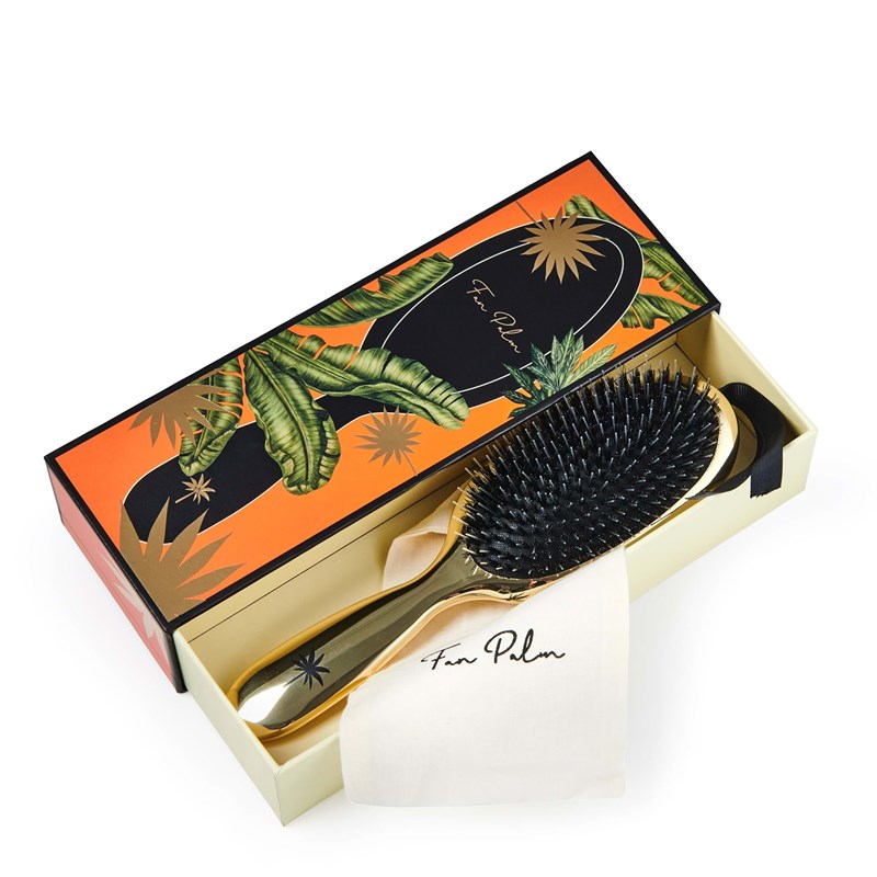 Fan Palm Hårbørste M Guld 2