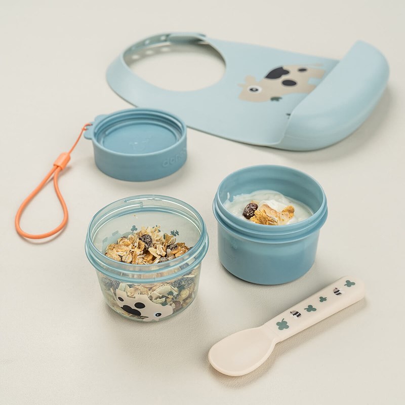 Done By Deer ToGo 2-way snack box S  Blå 2