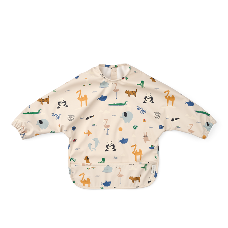 LIEWOOD Hagesmæk m/ærmer Merle Beige 1