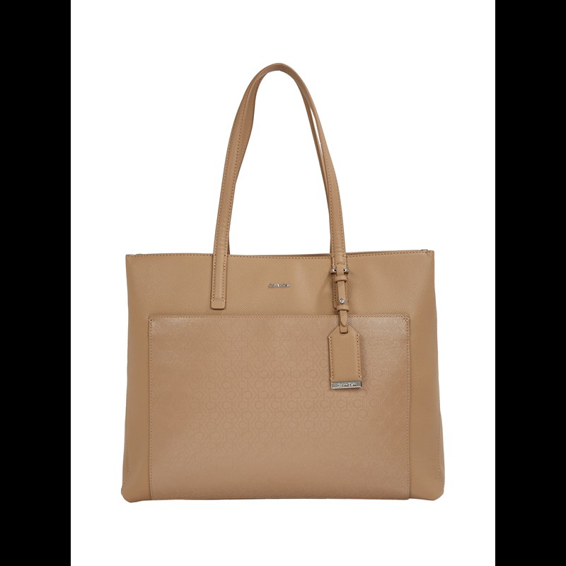 Calvin Klein Shopper Monogram M  Beige 15" 1