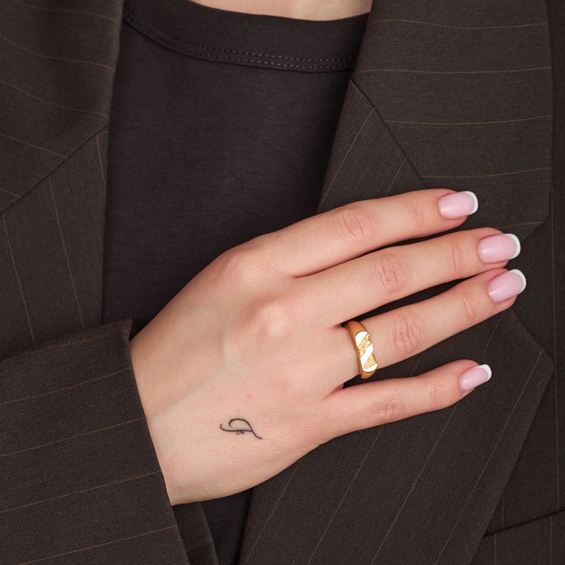 Studio Z Ring Glacier Guld Str. 52 2