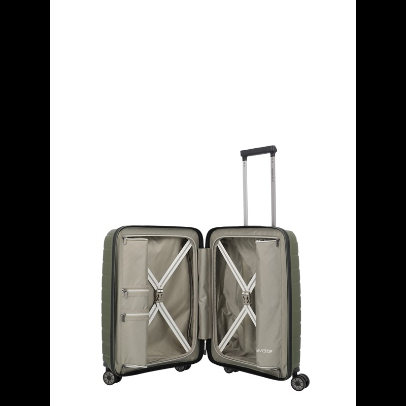 travelite Kuffert Airbase med frontlomme Oliven Grøn 55 Cm 7