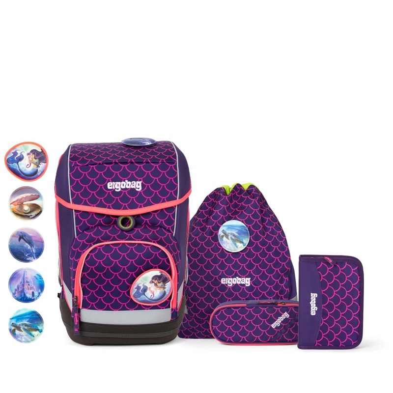 Ergobag Skoletaskesæt Cubo Lumi Lilla 1