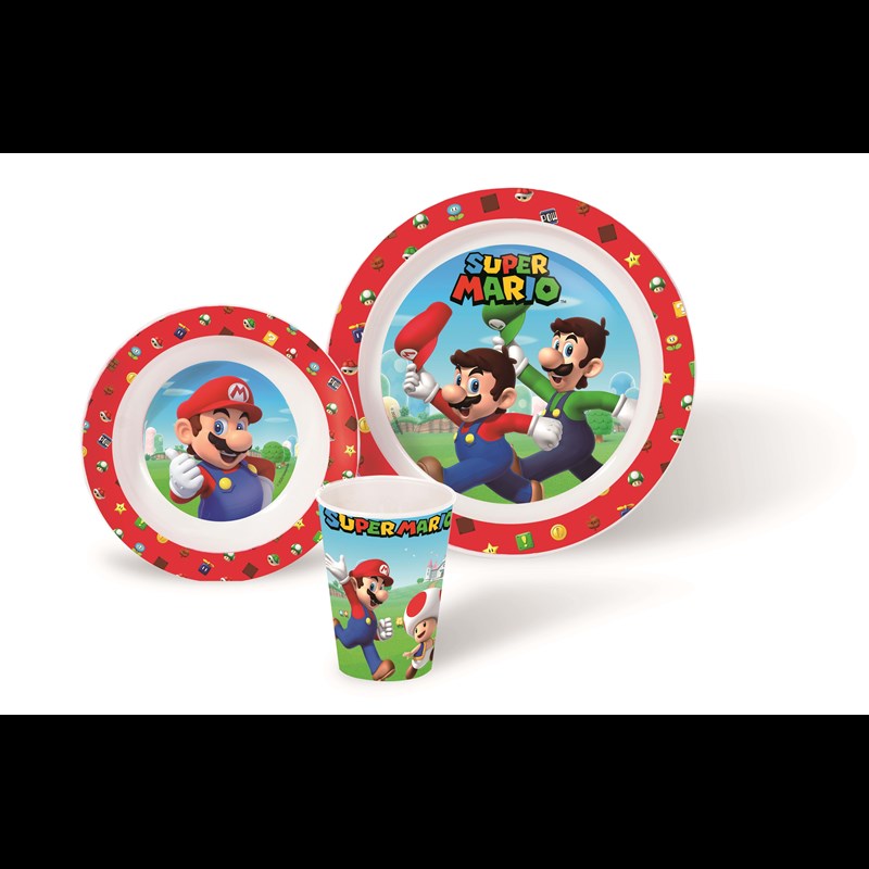 Super Mario Måltidsset Super Mario, 3 dele Blå 2