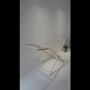 micare Torkställning Massiv ask Brun/beige