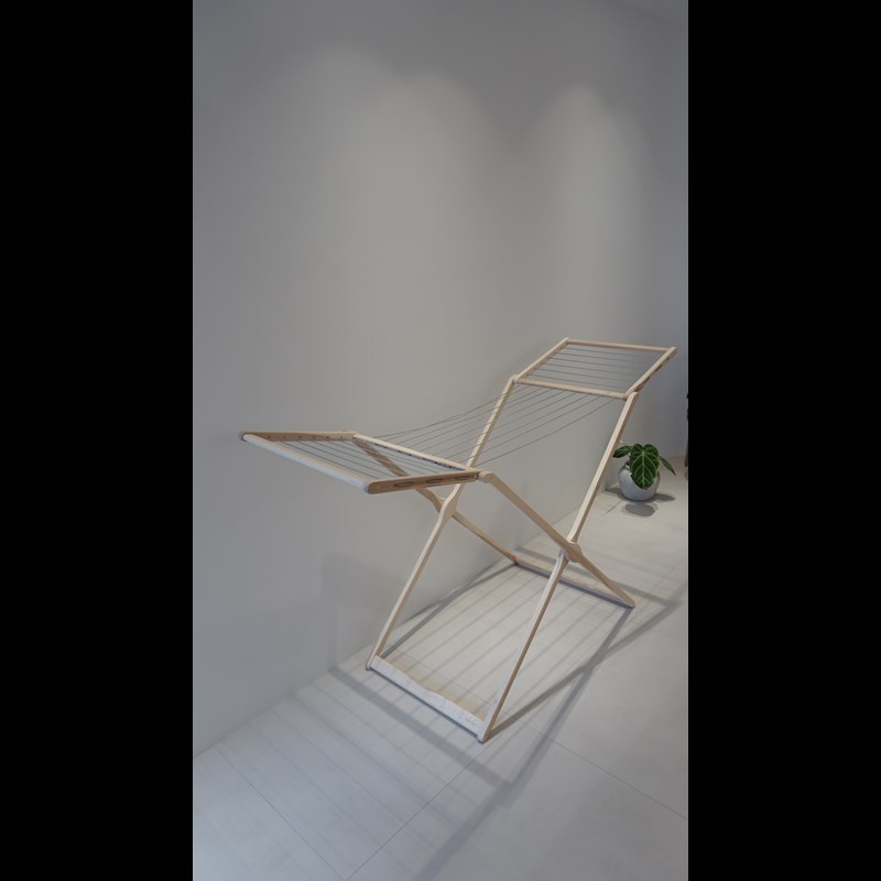 micare Torkställning Massiv ask Brun/beige 1