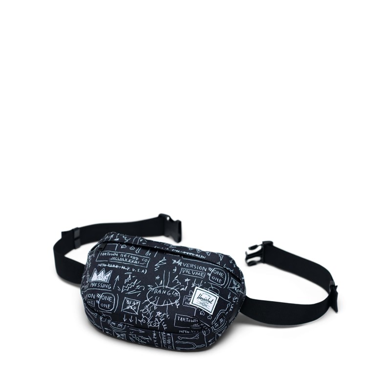 Herschel Bæltetaske Nineteen Sort m/hvide bogstaver 3