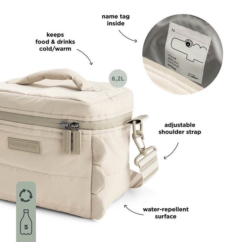 Done By Deer Termotaske Quiltet Croco Sand 5