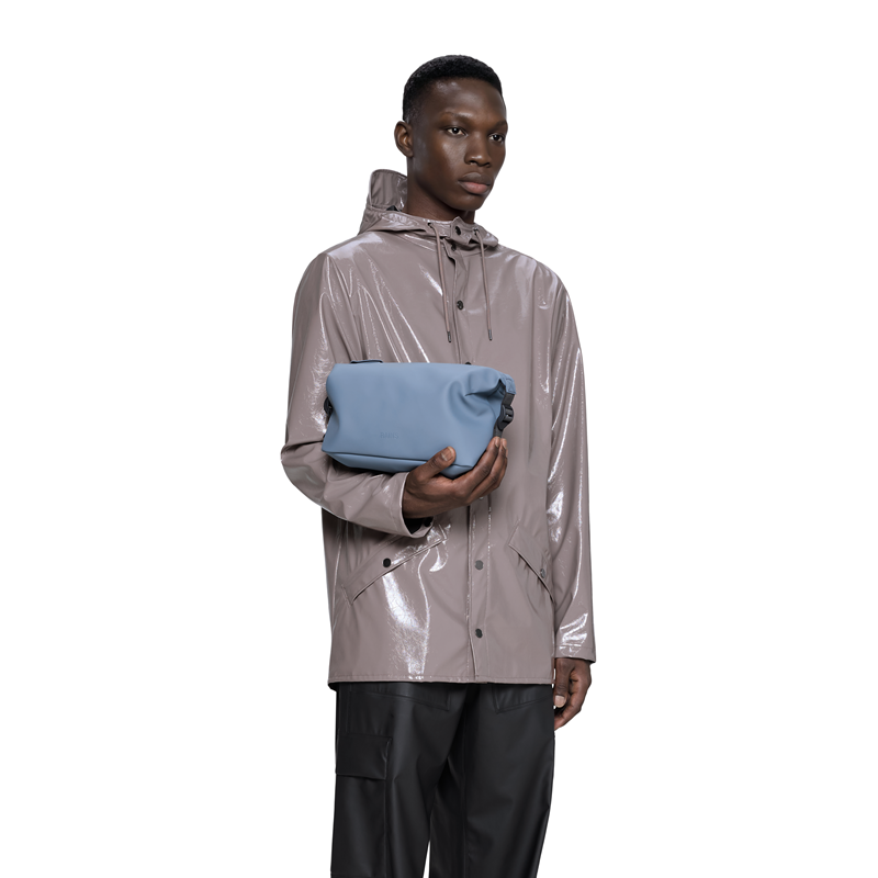 RAINS Toilettaske Hilo Wash Bag Grå/blå 3