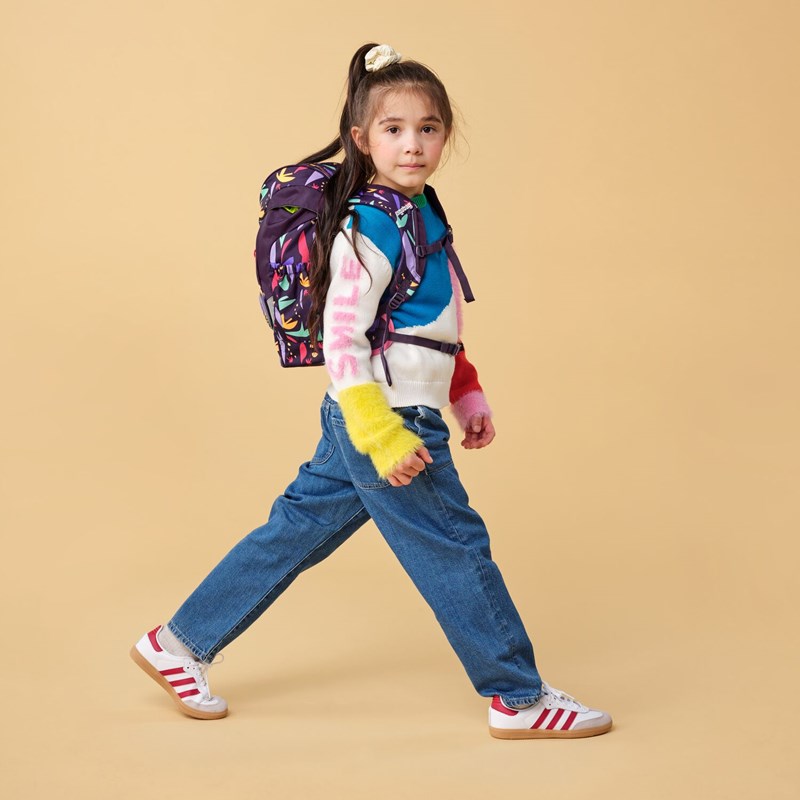 Ergobag Barnryggsäck Mini Jungle Lila blomma 5