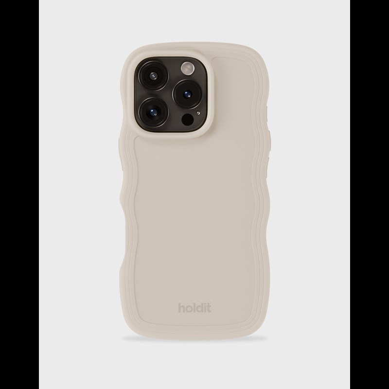 Holdit Mobilfodral Wavy Beige Iphone 16 Pro 1