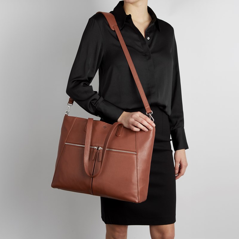 Aura Computertaske Paris  Cognac/brun 15" 6