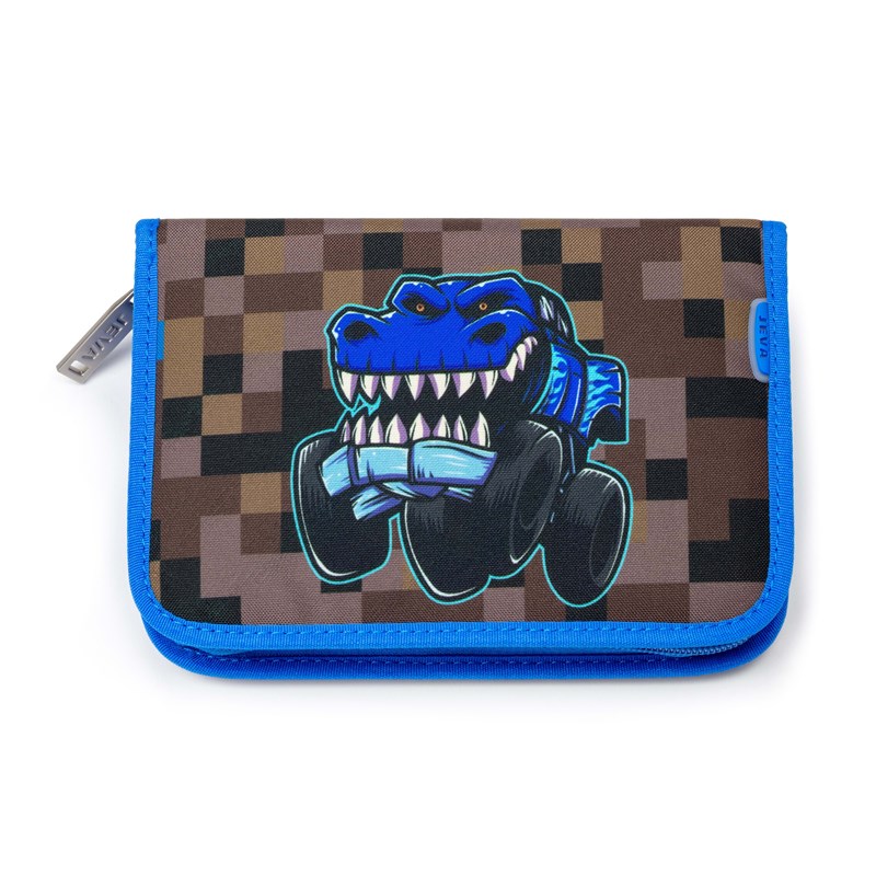 JEVA Pennfodral One Zip Monster Tru Grå/Blå 2