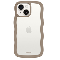 Holdit Mobilfodral Wavy Transparent Mocca Brun Iphone 15 Plus 1