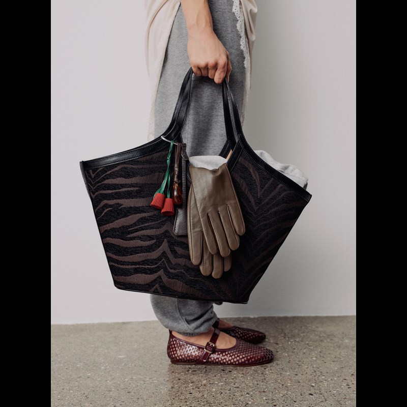 DAY ET Shopper Tote Day Zebra Work Brun 13" 5