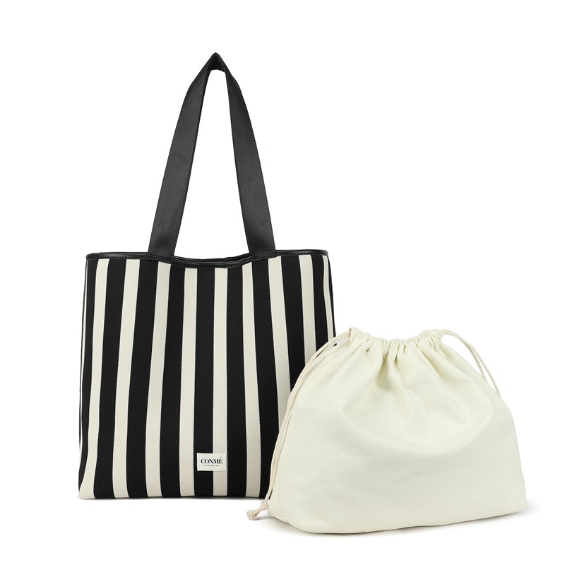 Conmé Shopper Kornelia Svart med rand 1