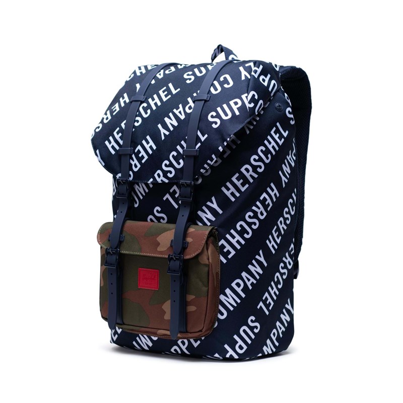 Herschel Rygsæk Little America Blå/mønster 3